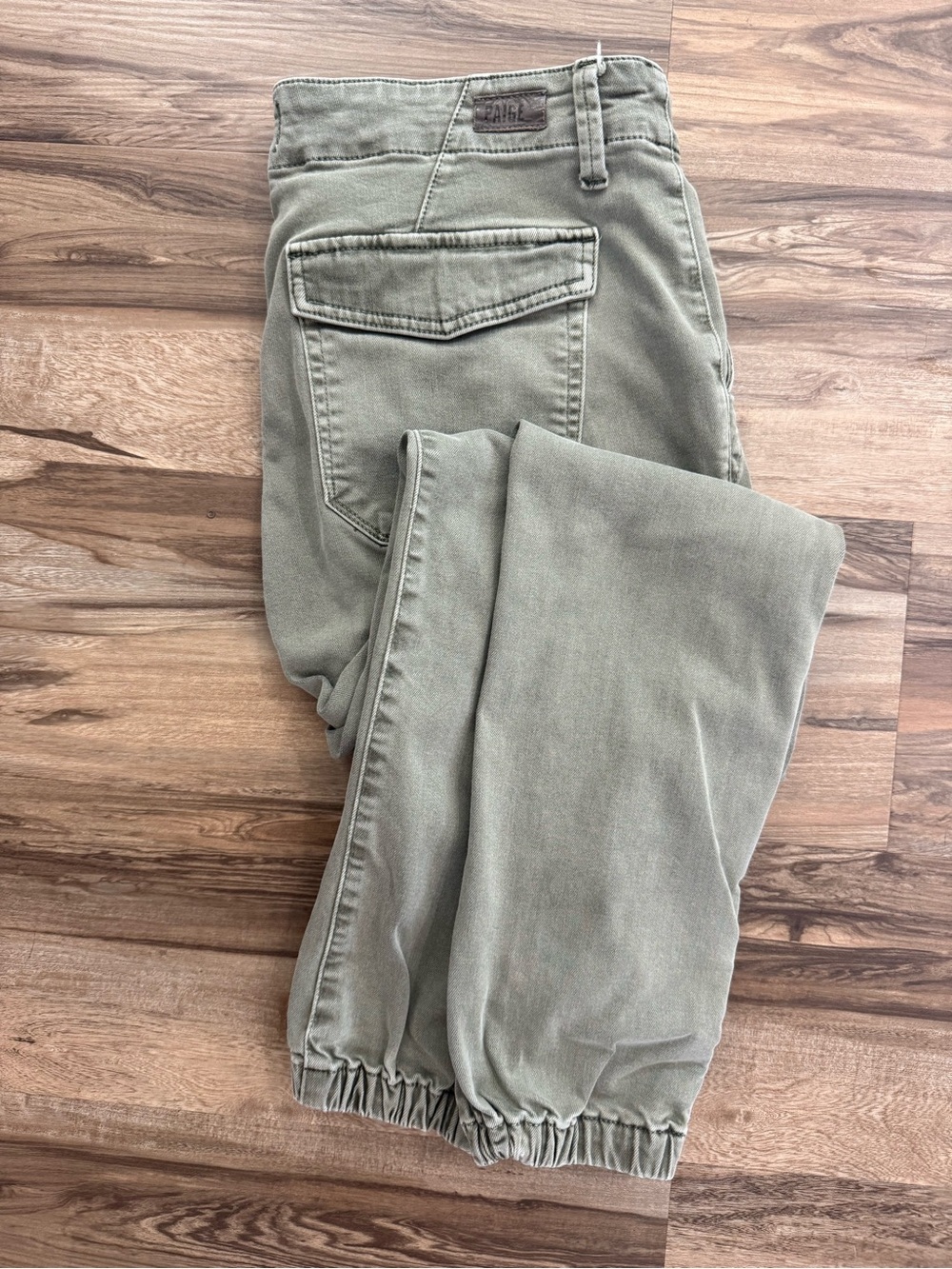 Women’s Paige Olive Green Jogger Jeans